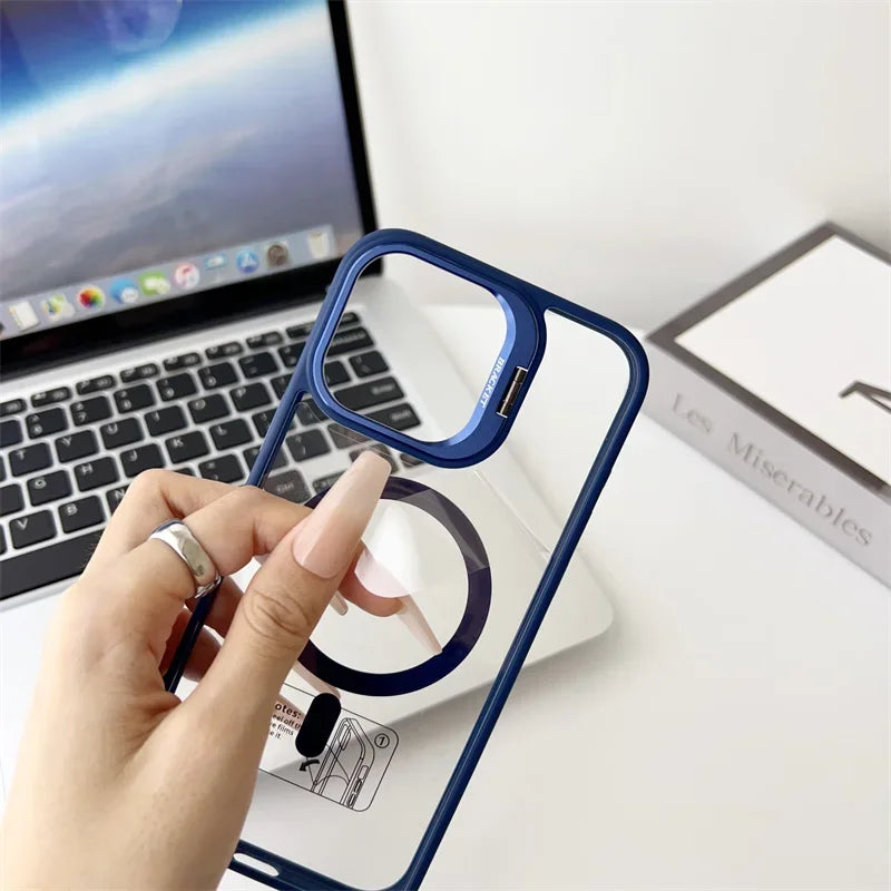 Case / Capinha Iphone Easy MagSafe + Proteção Lentes (14 ao 16 Pro Max)