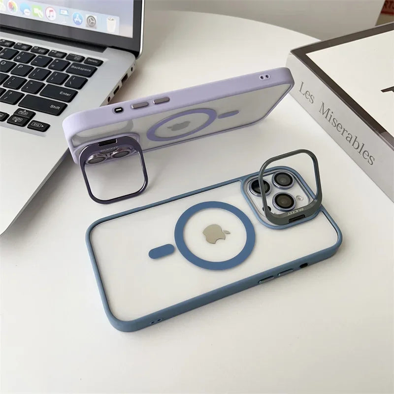 Case / Capinha Iphone Easy MagSafe + Proteção Lentes (14 ao 16 Pro Max)