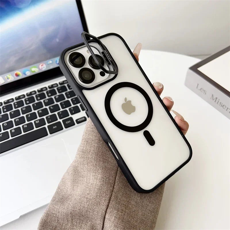 Case / Capinha Iphone Easy MagSafe + Proteção Lentes (14 ao 16 Pro Max)