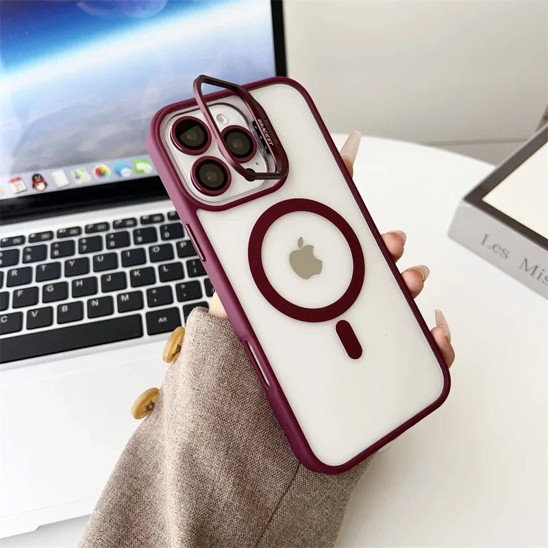 Case / Capinha Iphone Easy MagSafe + Proteção Lentes (14 ao 16 Pro Max)