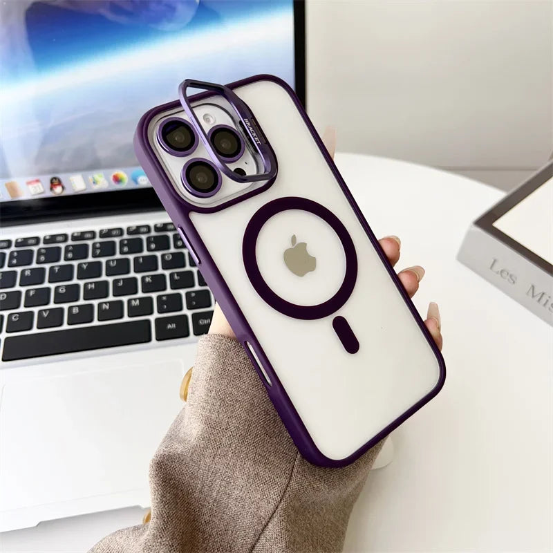 Case / Capinha Iphone Easy MagSafe + Proteção Lentes (14 ao 16 Pro Max)