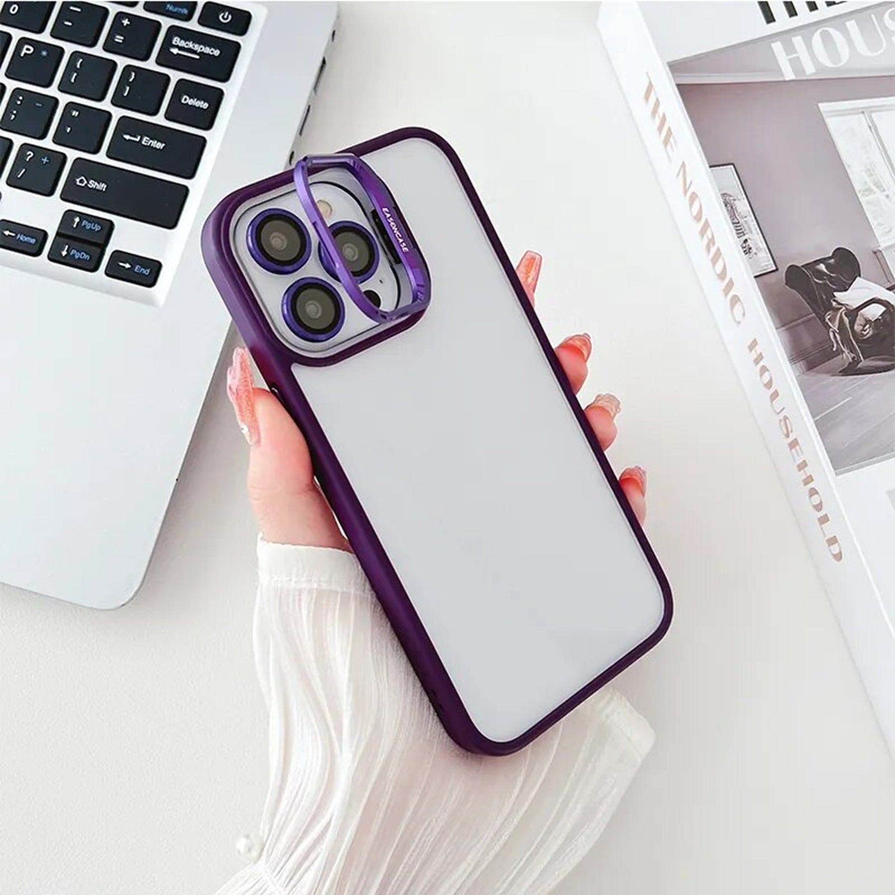 Case / Capinha Iphone Easy + Proteção de Lentes (13 ao 15 promax)