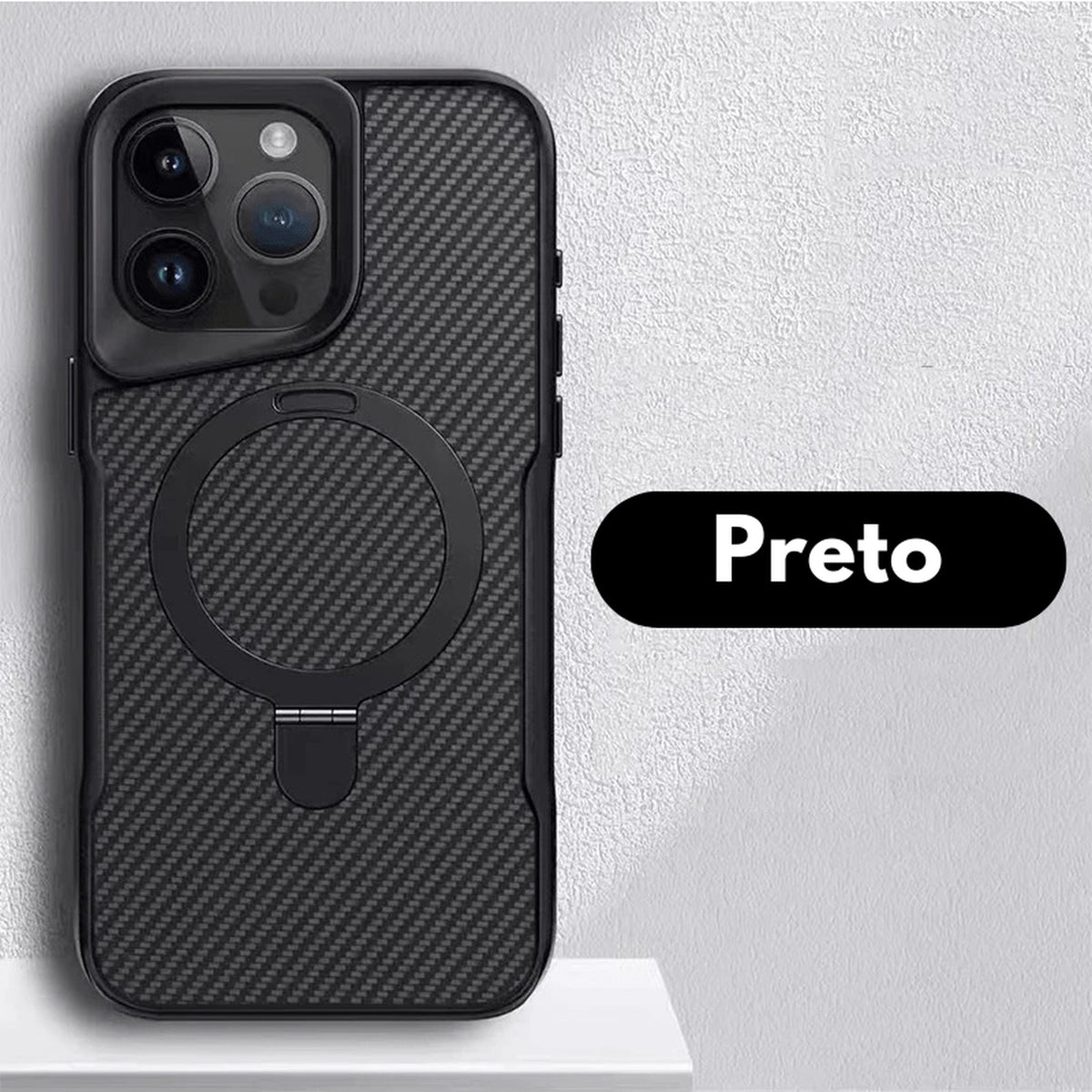 Case / Capinha Iphone Tech Carbono MagSafe