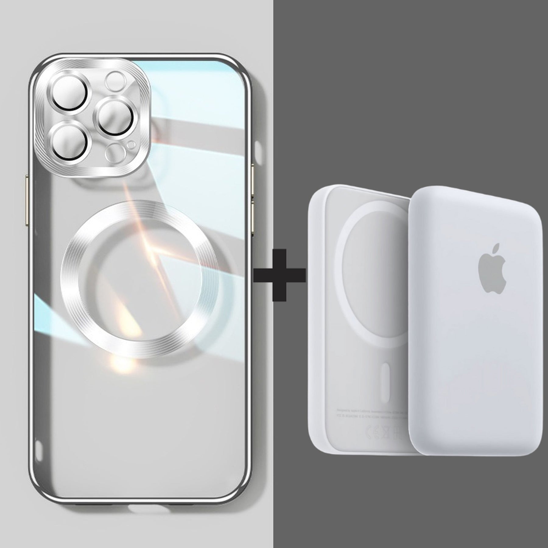 Carregador Power Bank + Case MagSafe (Iphone 13 ao 15 Pro Max)