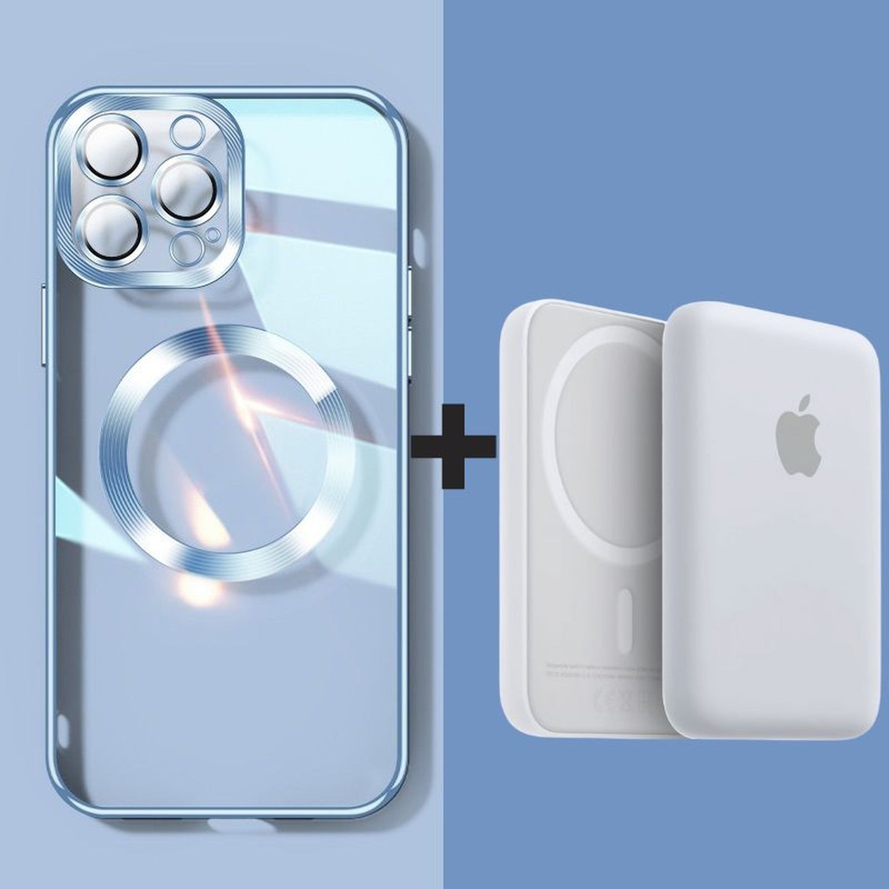 Carregador Power Bank + Case MagSafe (Iphone 11 ao 12 Pro Max)
